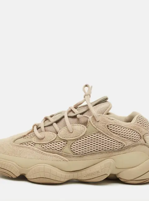 Yeezy x Adidas 500 Taupe Light Size 45 1/3 Beige Suede and Mesh Low Top Sneakers