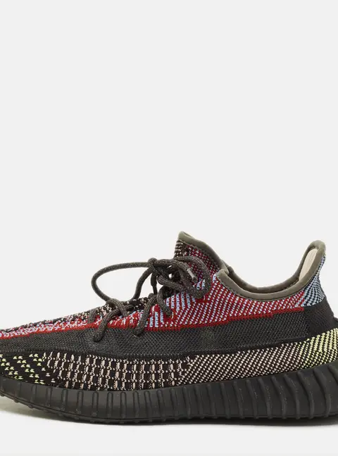 Yeezy x Adidas Boost 350 V2 Yecheil Size 45 1/3 Multicolor Knit Fabric Low Top Sneakers