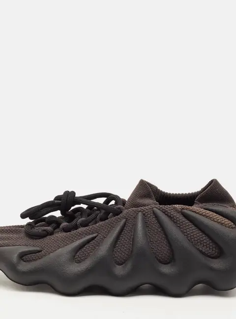 Yeezy x Adidas 450 Stone Marine Size 42.5 Black Knit Fabric and Rubber Low Top Sneakers