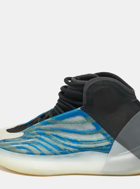 Yeezy x Adidas QNTM Frozen Blue Size 37 1/3 Multicolor Mesh and Neoprene High Top Sneakers