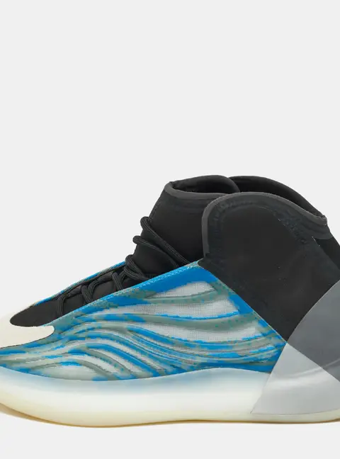 Yeezy x Adidas QNTM Frozen Blue Size 45 1/3 Multicolor Mesh and Neoprene High Top Sneakers