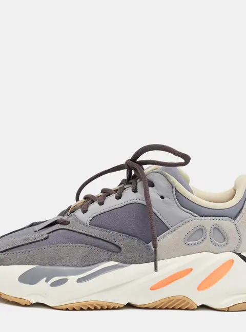 Yeezy x Adidas Boost 700 Size 40.5 Multicolor Canvas and Suede Lace Up Sneakers