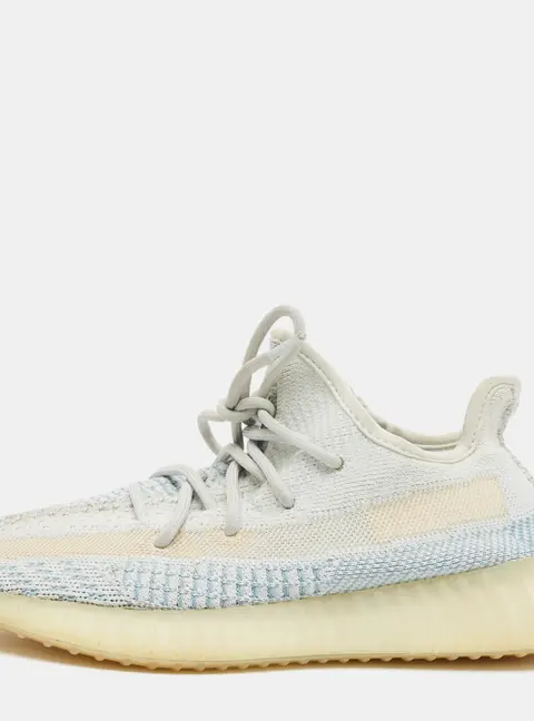 Yeezy x Adidas Boost 350 V2 Cloud (Non-Reflective) Size 40 Blue/White Knit Fabric Low Top Sneakers
