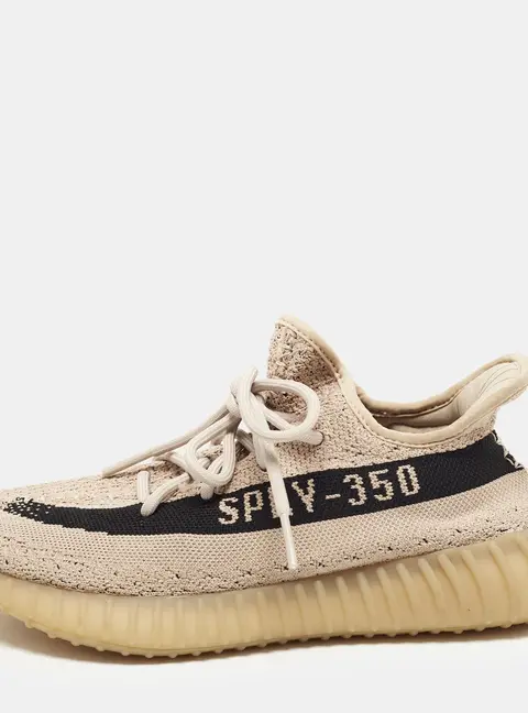 Yeezy x Adidas Boost 350 V2 Size 42.5 Grey/Black  Knit Fabric Low Top Sneakers