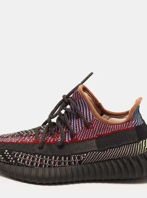 Yeezy x Adidas Boost 350 V2 Yecheil (Non-Reflective) Size 39 1/3 Multicolor Knit Fabric Low Top Sneakers