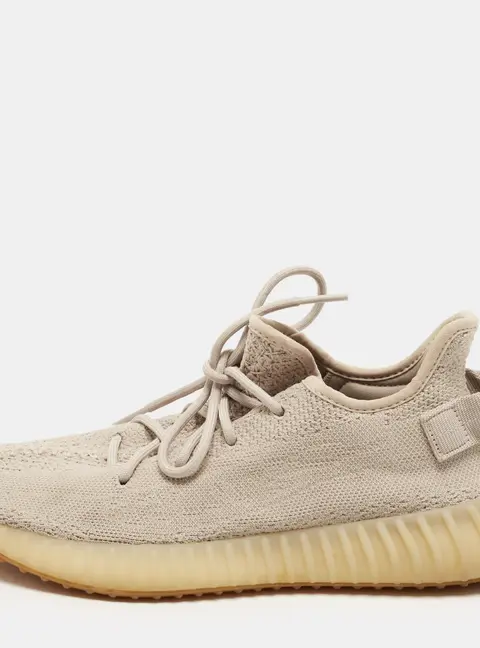 Yeezy x Adidas Boost 350 V2 Sesame Size 44 Grey Knit Fabric Low Top Sneakers