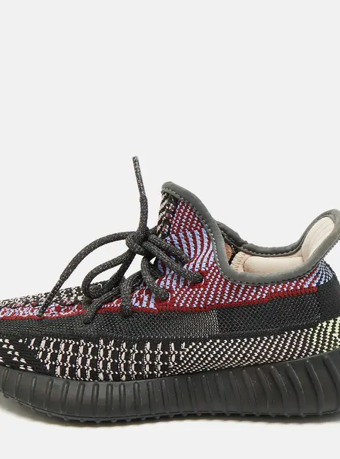 Yeezy x Adidas Boost 350 V2 Yecheil (Non-Reflective) Size 36 2/3 Multicolor Knit Fabric Low Top Sneakers