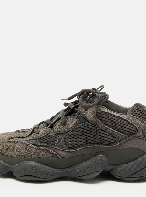 Yeezy x Adidas 500 Utility Black Size 41 1/3 Black&nbsp;Suede and Mesh Low Top Sneakers