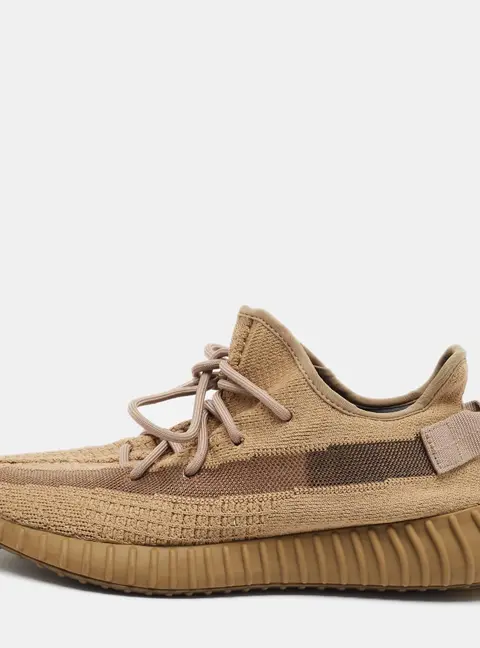 Yeezy x Adidas Boost 350 V2 Size 44 'Earth' Knit Fabric Low Top Sneakers