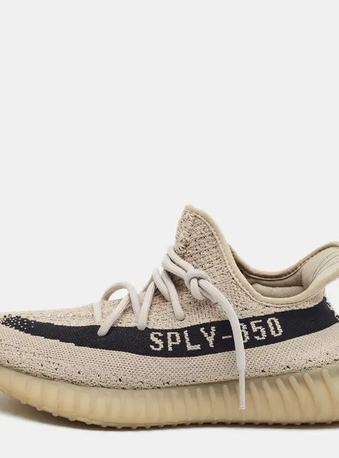 Yeezy x Adidas Slate Boost 350 V2 Size 42.5 Grey/Black Knit Fabric Low Top Sneakers