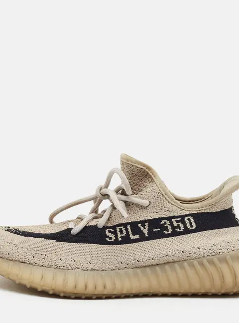 Yeezy x Adidas Boost 350 V2 "Slate" Size 42.5 Grey/Black Knit Fabric Low Top Sneakers