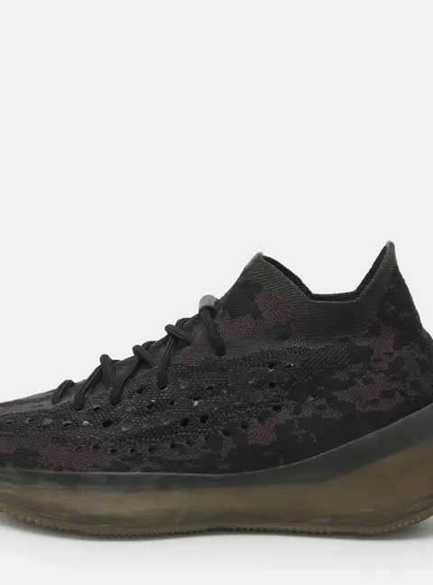 Yeezy x Adidas Boost 380 'Onyx' Size 44 2/3 Grey/Brown Knit Fabric and Mesh Low Top Sneakers