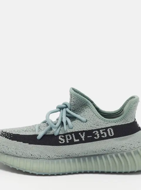 Yeezy x Adidas Boost 350 V2 Salt Size 42 Grey Knit Fabric Low Top Sneakers