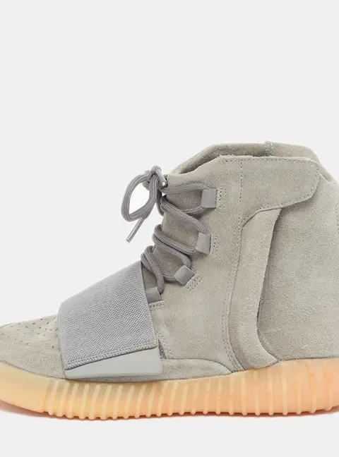 Yeezy x Adidas Boost 750 Glow In the Dark Size 40 Grey Suede and Canvas High Top Sneakers