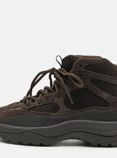 Yeezy x Adidas Desert Boot Oil Size 41 1/3 Brown Suede and Mesh High Top Sneakers