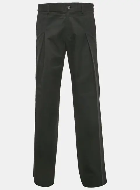 Yves Saint Laurent Rive Gauche Black Gabardine Straight Fit Pants XXL