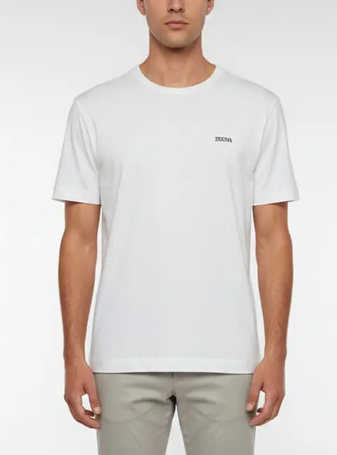 Zegna White Jersey Short Sleeve Crewneck T-Shirt XXL
