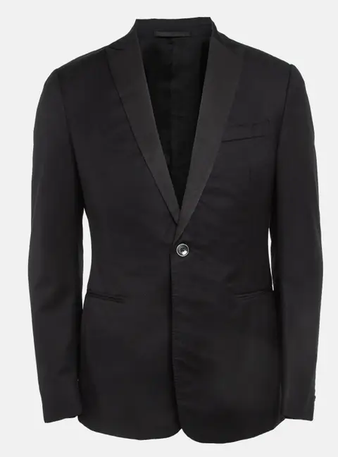 Z Zegna Black Wool Single Breasted Pants Suit L