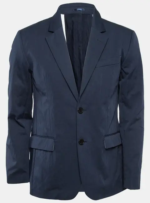 Zadig & Voltaire Navy Blue Cotton Blend Single Breasted Venice Blazer M