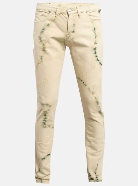 Zadig & Voltaire Cream Tie Dye Denim David Jeans S Waist 31"