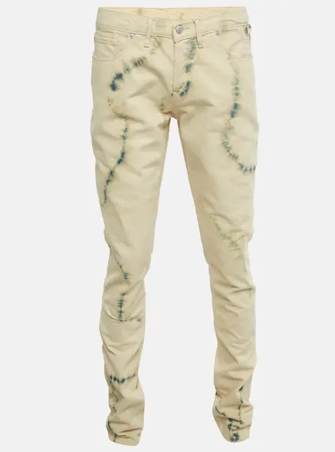Zadig & Voltaire Cream Tie Dye Denim David Jeans M Waist 32"