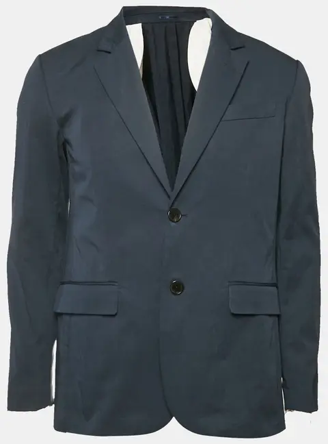 Zadig & Voltaire Navy Blue Cotton Blend Single Breasted Venice Blazer M