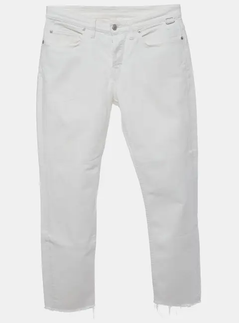 Zadig & Voltaire White Denim David Cropped Jeans M/Waist 32"