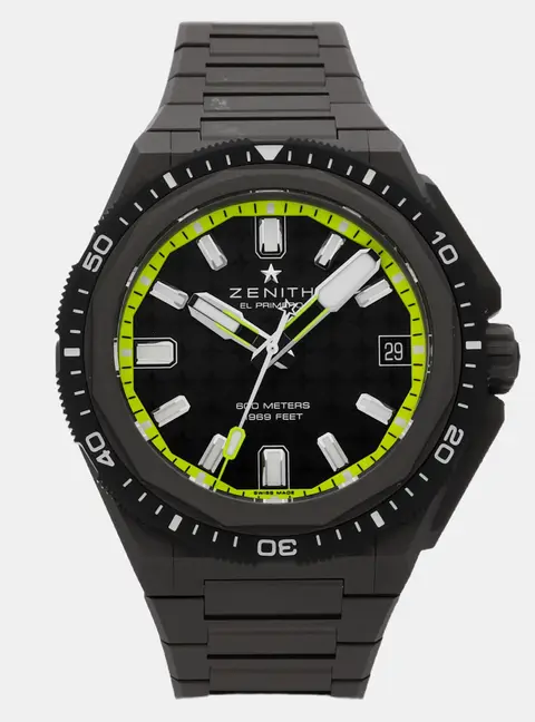 Zenith Defy Extreme Diver 97.9600.3620/21.I300 Black Titanium Automatic Men's Wristwatch 42mm