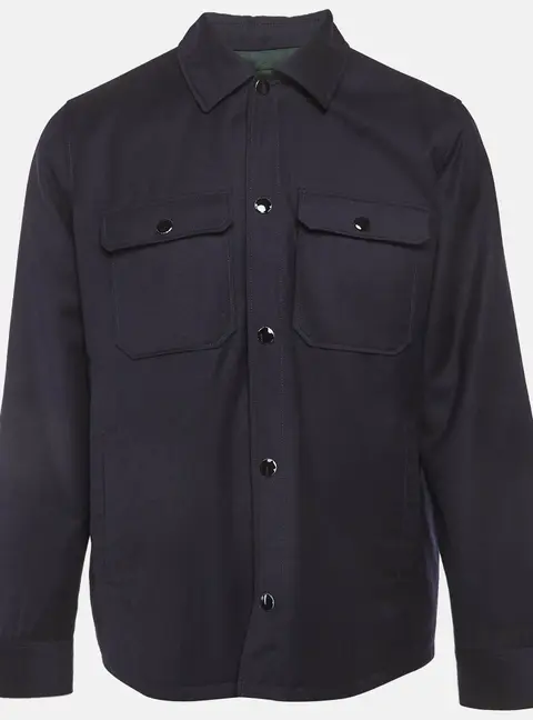 A.P.C. Navy Blue Wool Button Front Jacket M