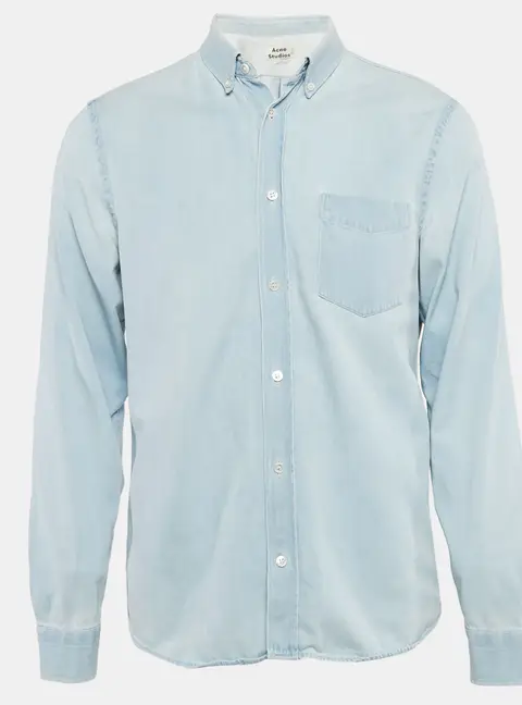 Acne Studios Blue Isherwood Denim Long Sleeve Shirt M