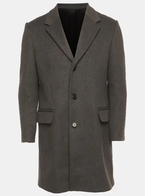 Acne studios Grey Felt Wool Blend Gavin Overcoat S