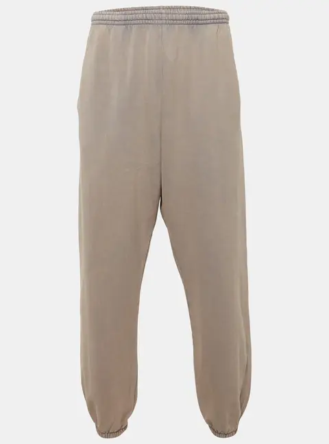 Acne Studios Light Taupe Cotton Jersey Washed Fleece Sweatpants L