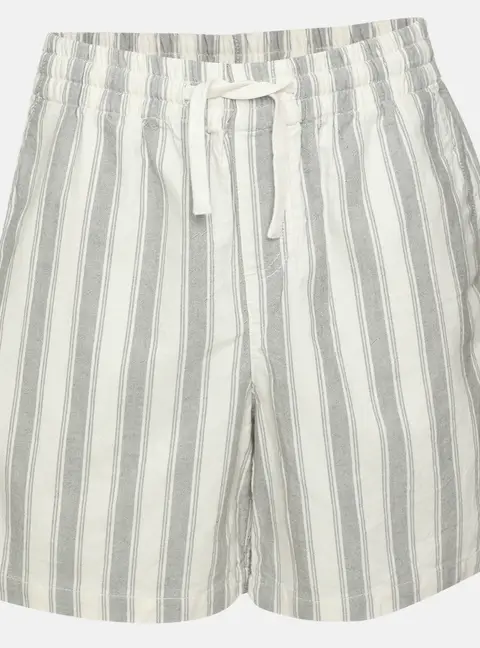 Aime Leon Dore Grey/White Stripe Cotton Elasticated Shorts M