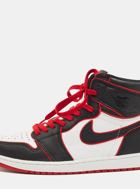 Air Jordans Multicolor Leather Jordan 1 Retro High Bloodline Sneakers Size 45.5