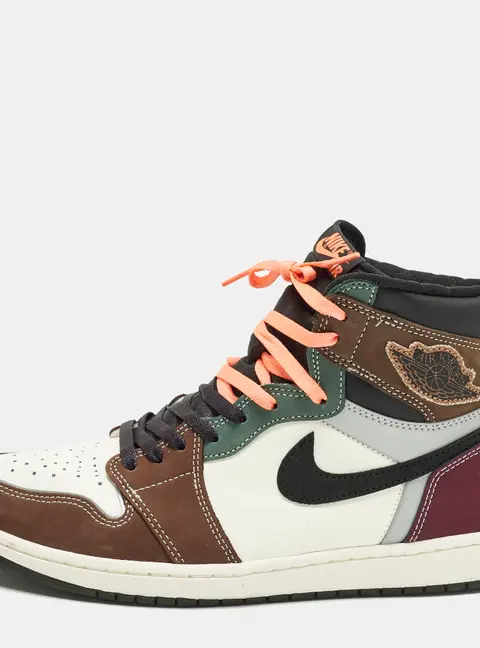 Air Jordans Jordan 1 Retro OG Hand Crafted Size 45.5 Multicolor Nubuck and Leather High Top Sneakers