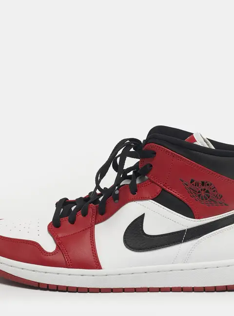 Air Jordans Jordan 1 Chicago Size 45 Multicolor Leather Mid Top Sneakers