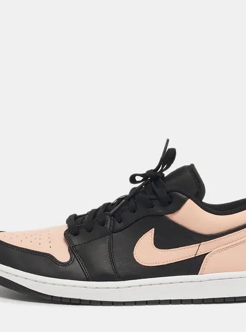 Air Jordans Jordan 1 Crimson Tint Size 45 Black/Pink Leather Low Top Sneakers