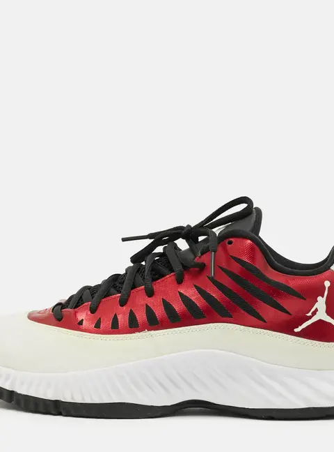 Air Jordans Super Fly Gym Red Size 43 Red/White Faux Leather and Mesh Low Top Sneakers