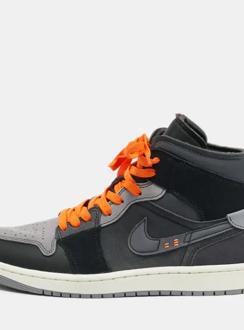 Air Jordans Jordan 1 Craft Inside Out Black Size 44 Multicolor Leather and Suede Mid Top Sneakers