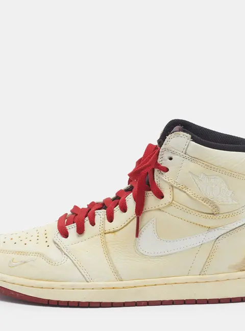 Air Jordans 1 Retro High Size 45 Cream Leather High Top Sneakers