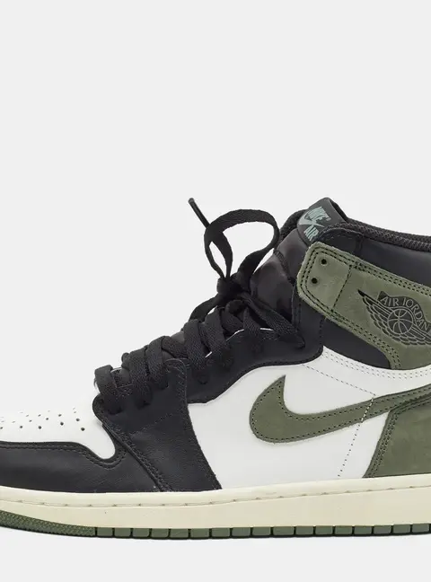 Air Jordans Jordan 1 Retro Clay Green Size 42.5 Multicolor Leather and Suede High Top Sneakers