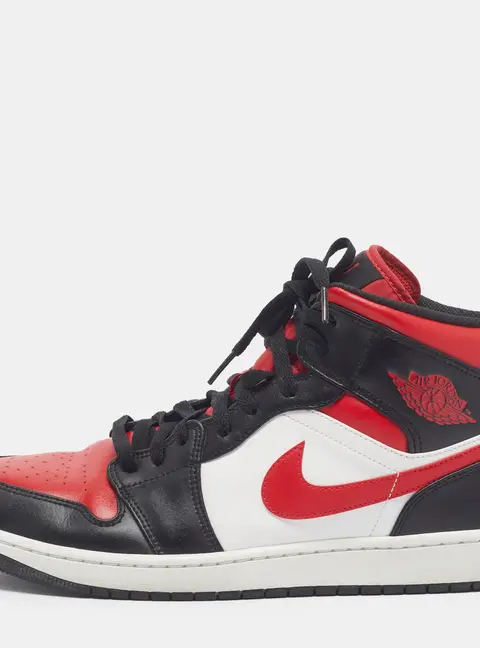 Air Jordans Air Jordan 1 Size 47.5 Red//White Leather High Top Sneakers