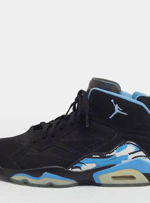 Air Jordans Jordan MVP University Blue Size 44 Black Nubuck Leather High Top Sneakers
