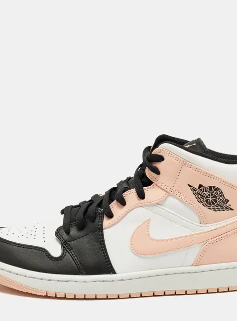 Air Jordans Jordan 1 Mid Arctic Orange Black Size 45 Multicolor Leather Mid Top Sneakers