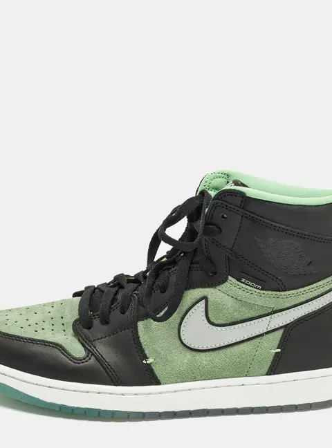 Air Jordans Jordan 1 Retro High Zoom Zen Green Size 45 Green/Black Suede and Leather High Top Sneakers