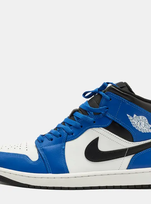 Air Jordans Jordan 1 Game Royal Size 46 Multicolor Leather Mid Top Sneakers