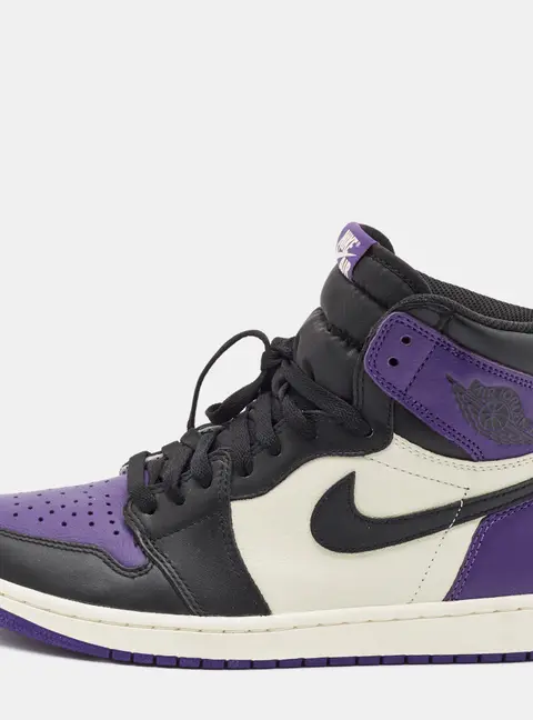 Air Jordans Jordan 1 Retro Court Purple Size 43 Multicolor Leather High Top Sneakers