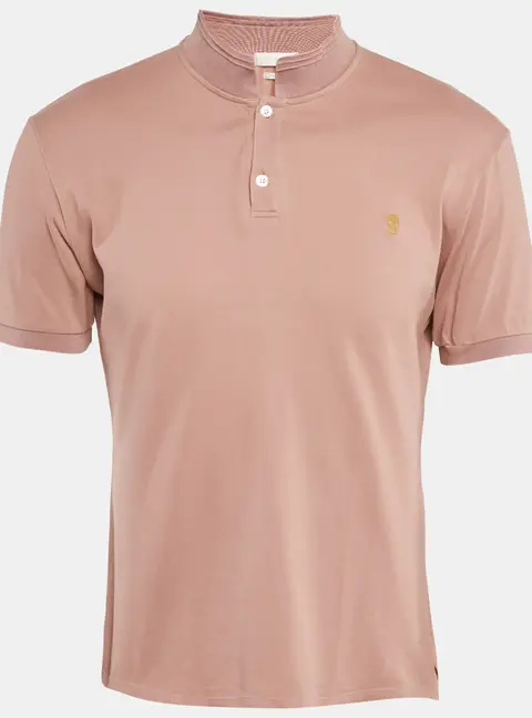 Alexander McQueen Pale Pink Cotton Pique Polo T-Shirt M