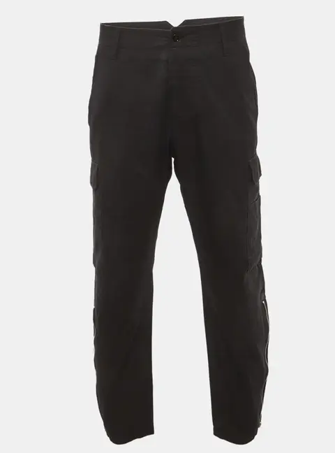 Alexander McQueen Black Gabardine Cargo Pants XL