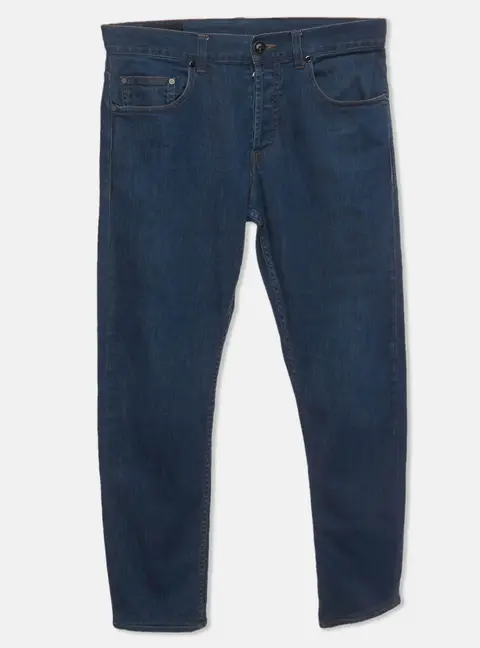 Alexander McQueen Blue Denim Skull Applique Jeans S/Waist 30"